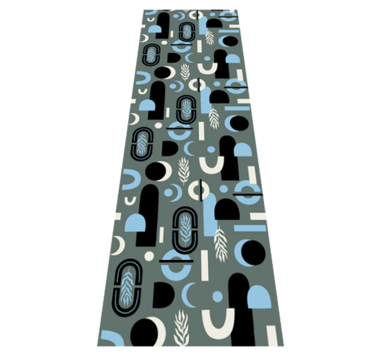 Vinyl tapijt geometrisch abstracte vormen achtergrond - TenStickers