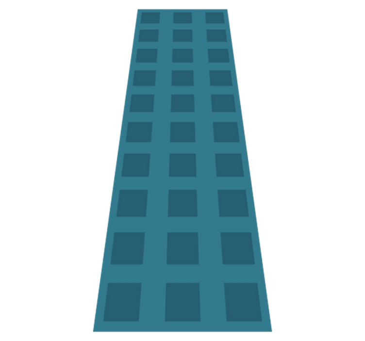 Vinyl tapijt geometrisch blauw patroon met vierkanten - TenStickers