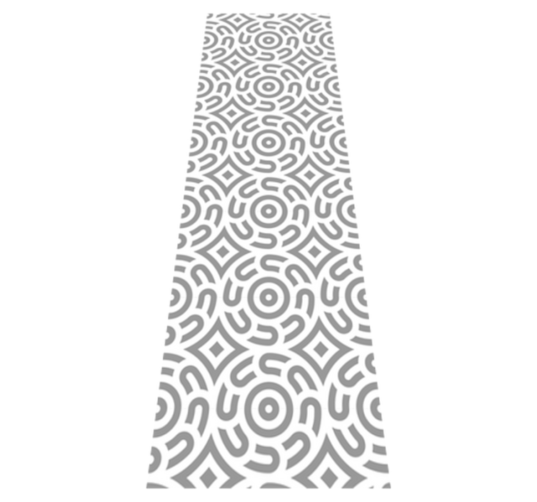 Vinyl tapijt geometrisch wit patroon met cirkels - TenStickers