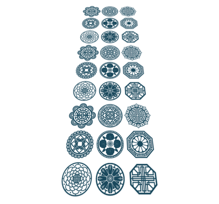 Vinyl tapijt geometrisch koreaanse vormen - TenStickers