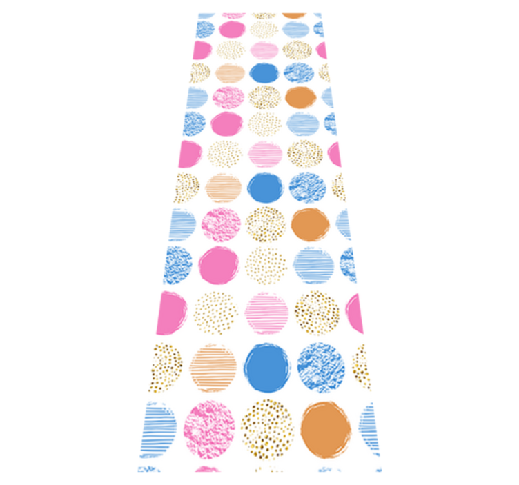 Vinyl tapijt geometrisch gekleurd stippenpatroon - TenStickers