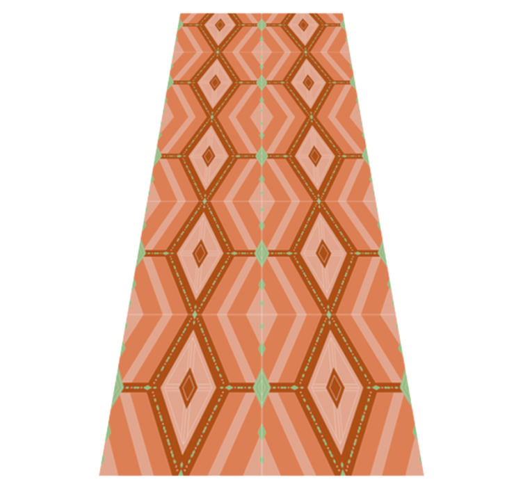 Vinyl tapijt geometrisch 30s herfsttinten geometrisch - TenStickers