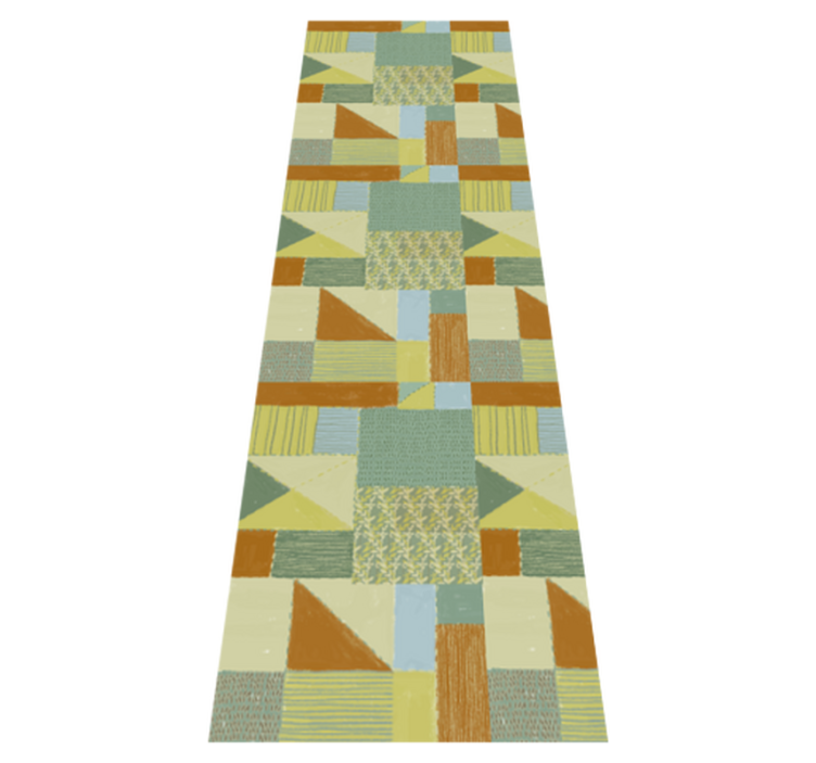 Vinyl tapijt geometrisch kleurrijk driehoek patchwork - TenStickers