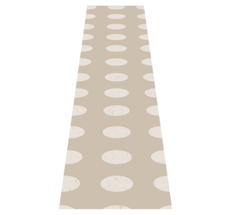 Vinyl tapijt geometrisch wit cirkelpatroon - TenStickers