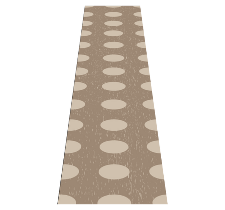 Vinyl tapijt geometrisch bruin cirkelpatroon - TenStickers