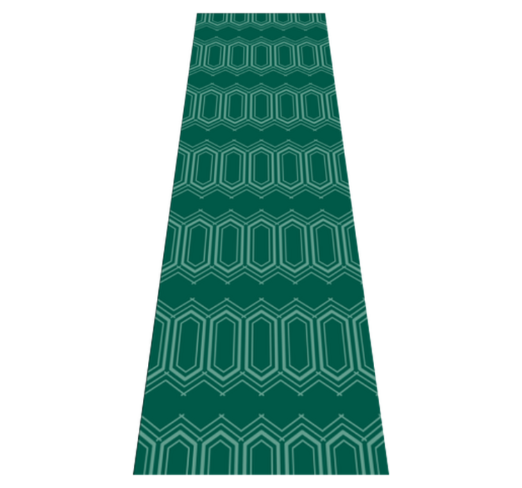 Vinyl tapijt geometrisch groen cirkelpatroon - TenStickers