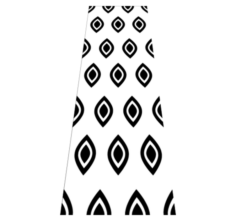 Vinyl tapijt geometrisch zwart-witte vormen - TenStickers