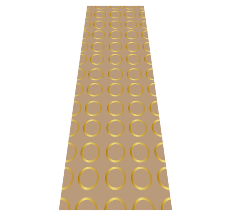 Vinyl tapijt geometrisch gouden cirkels patroon - TenStickers