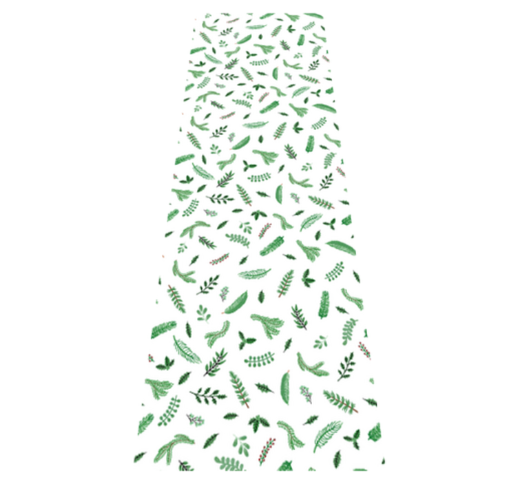 Vinyl tapijt kerstmis bladerenpatroon kerstdecoraties - TenStickers