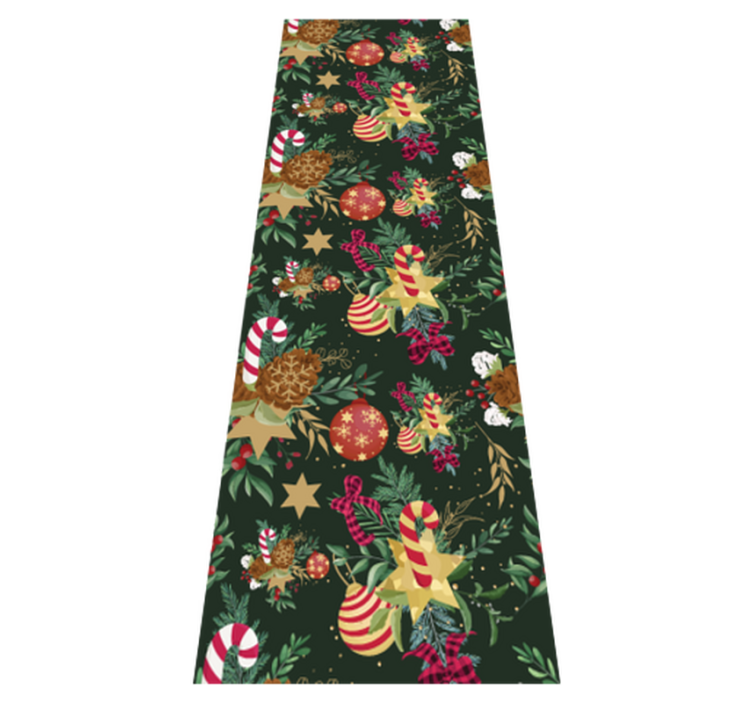 Vinyl tapijt kerstmis takken kerstdecoraties - TenStickers