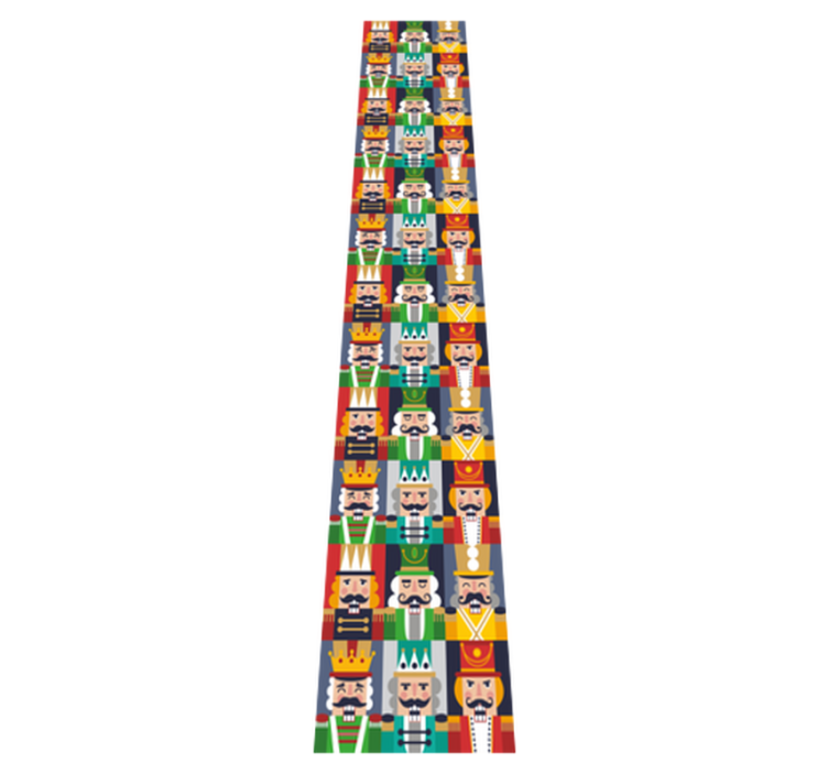 Vinyl tapijt kerstmis met notenkraker frames - TenStickers