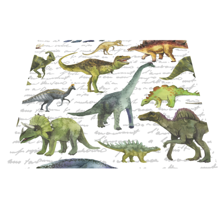 Vinyl tapijt slaapkamer realistische dinosaurussen - TenStickers