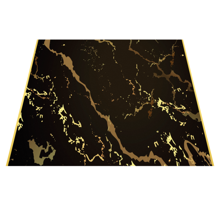 Vinyl tapijt slaapkamer marmerstructuur zwart goud - TenStickers