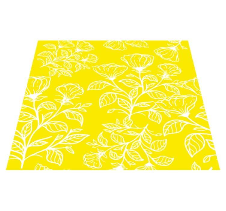 Vinyl tapijt slaapkamer met bloemenpatroon - TenStickers