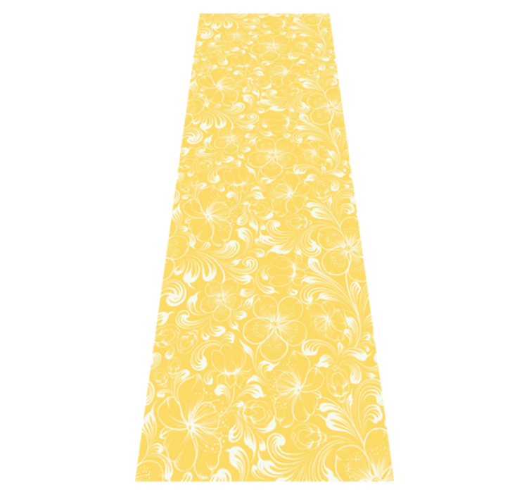 Vinyl tapijt slaapkamer gele bloem grandmillenial stijl - TenStickers
