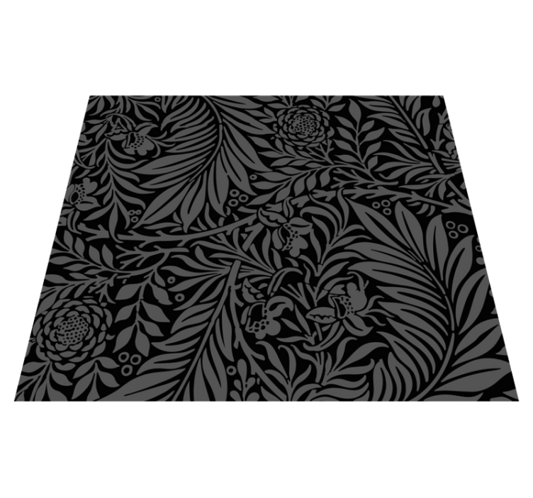 Vinyl tapijt slaapkamer zwarte abstracte patronen halloween - TenStickers