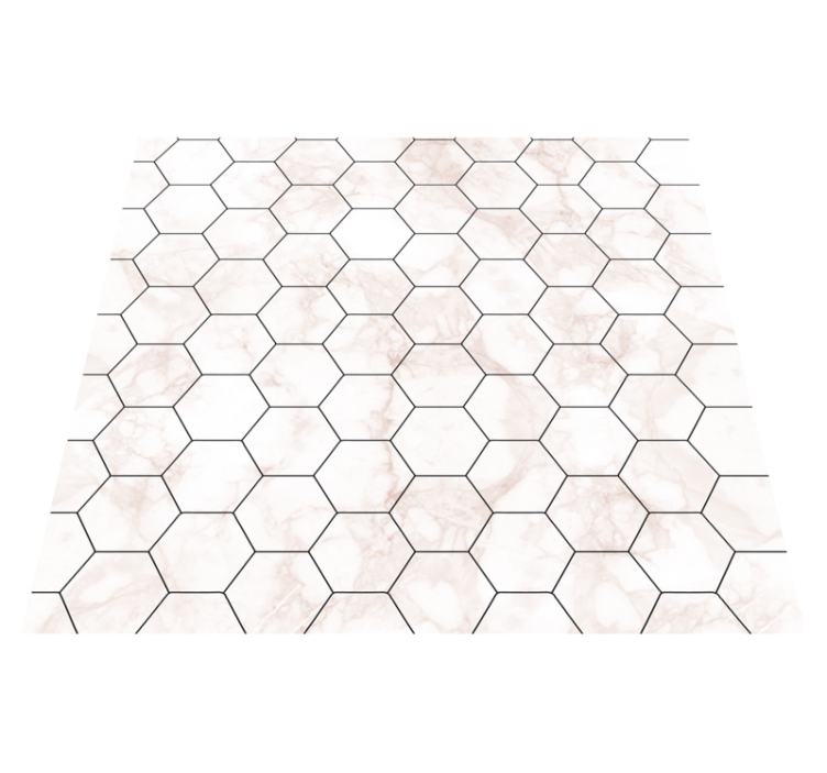 Vinyl tapijt slaapkamer marmeren hexagon tegels - TenStickers