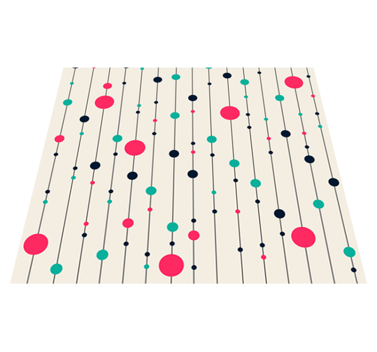 Vinyl tapijt slaapkamer met een charmant stippenpatroon - TenStickers