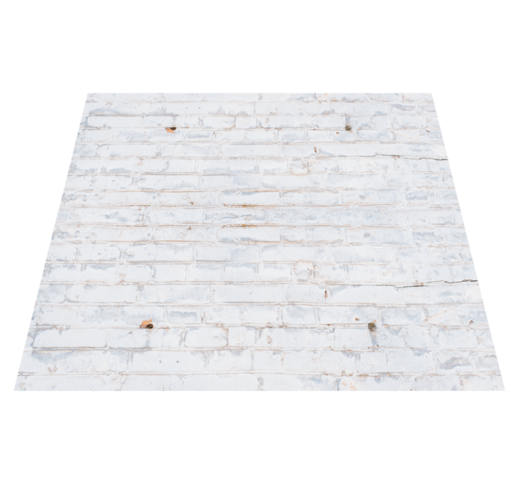 Vinyl tapijt slaapkamer wit stenen patroon met slijtage - TenStickers