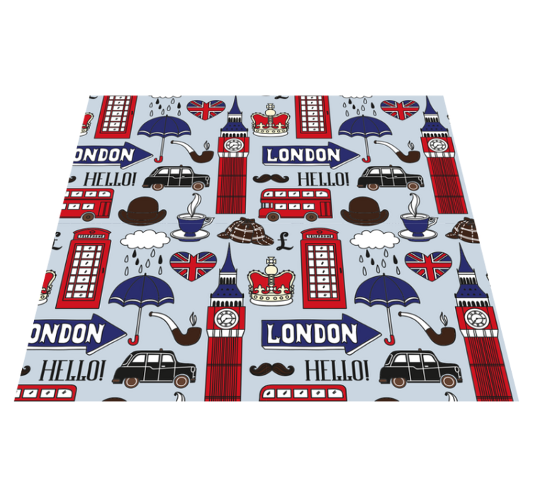 Vinyl tapijt slaapkamer best of british londen - TenStickers
