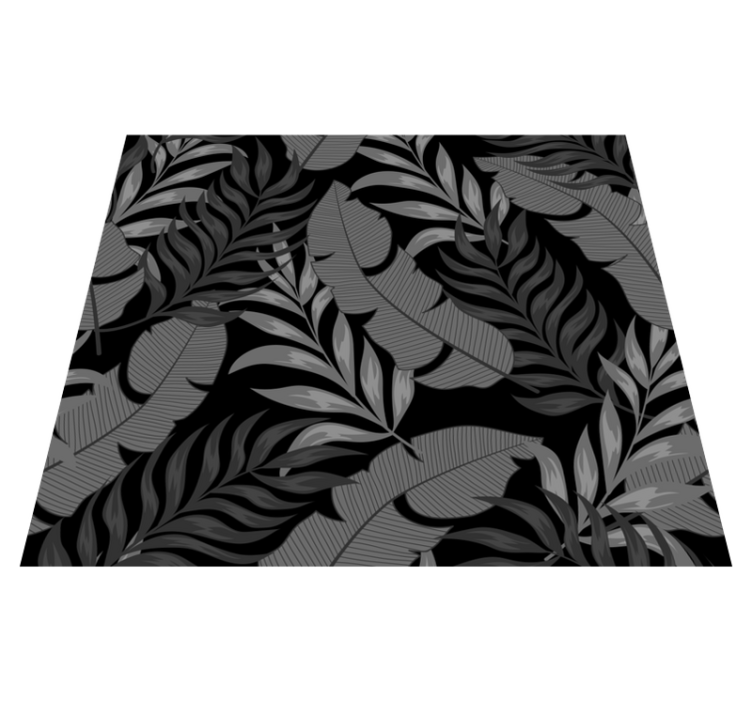 Vinyl tapijt slaapkamer donkere jungle bladeren - TenStickers