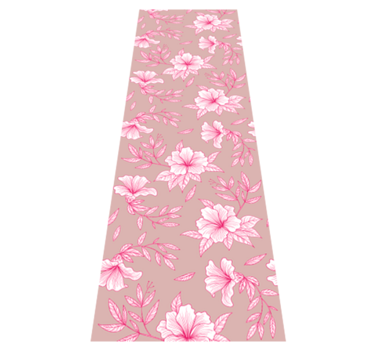 Vinyl tapijt slaapkamer neon roze lotus - TenStickers