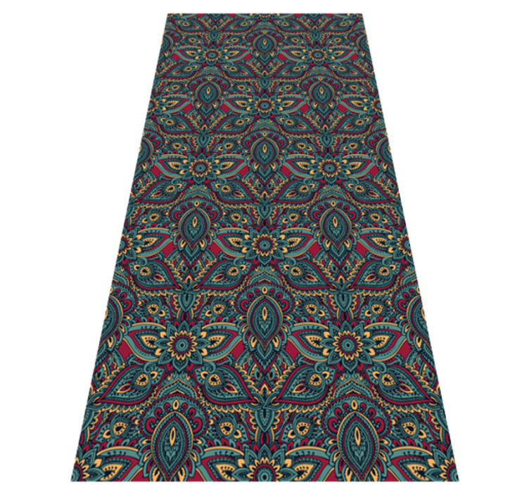 Vinyl tapijt slaapkamer red indiaans patroon - TenStickers
