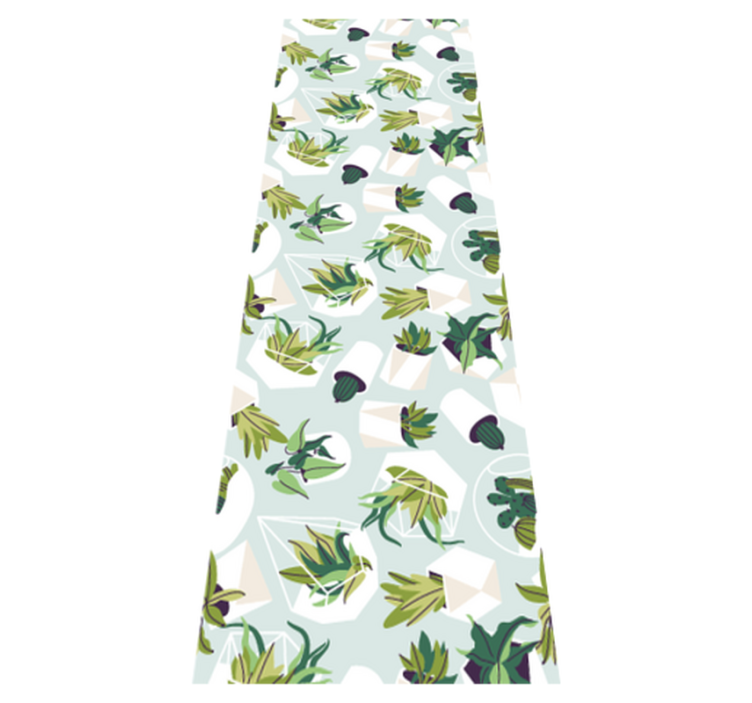 Vinyl tapijt slaapkamer groene cactus - TenStickers