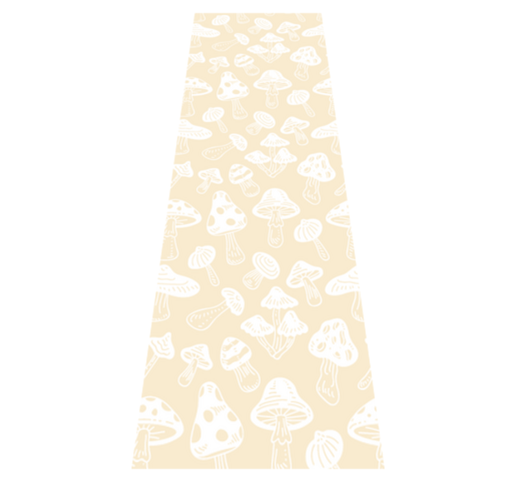 Vinyl tapijt slaapkamer beige paddenstoelen ontwerpen - TenStickers