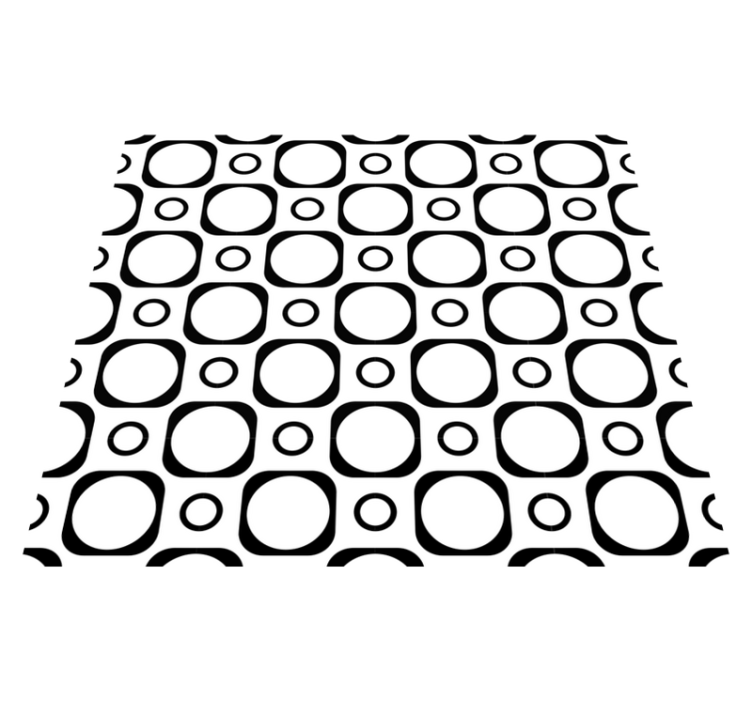 Vinyl tapijt slaapkamer zwart-witte tegels - TenStickers