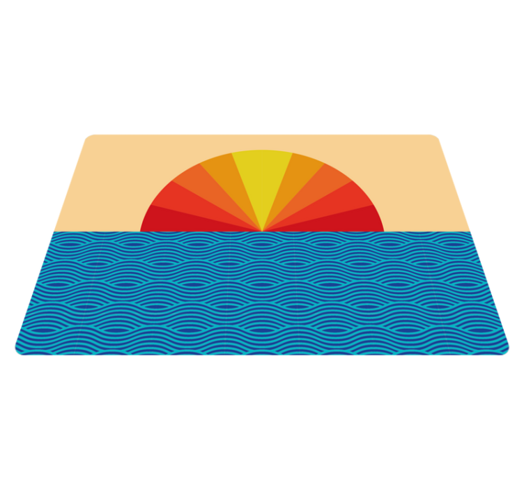 Vinyl tapijt natuur vintage sunset laptop - TenStickers