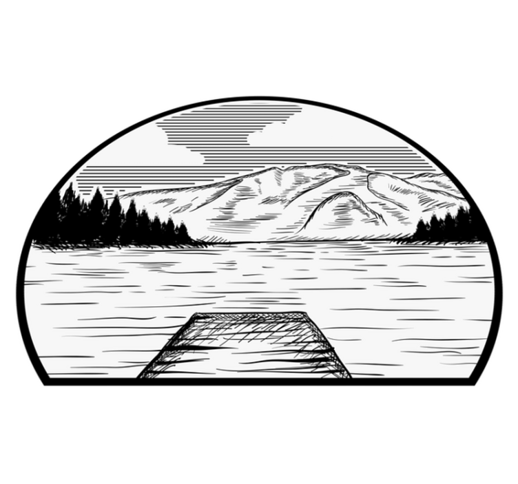 Vinyl tapijt natuur motorhome dennenmeer - TenStickers