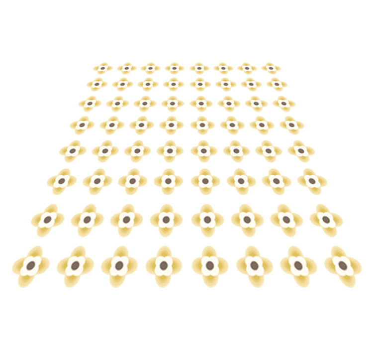 Vinyl tapijt natuur botanische compositie aanpak - TenStickers