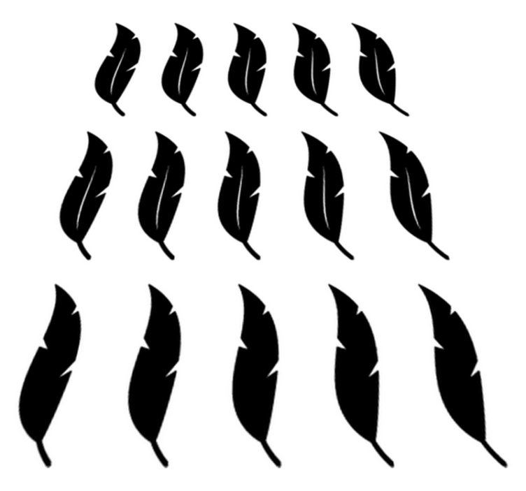 Vinyl tapijt natuur met drijvende veerpaterns - TenStickers