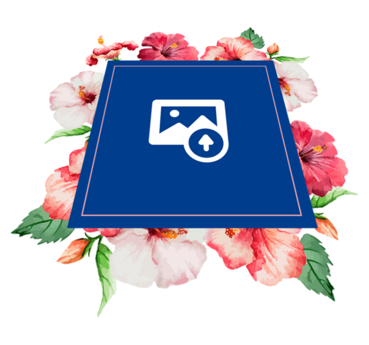 Vinyl tapijt natuur hibiscus bloemen ontwerp - TenStickers