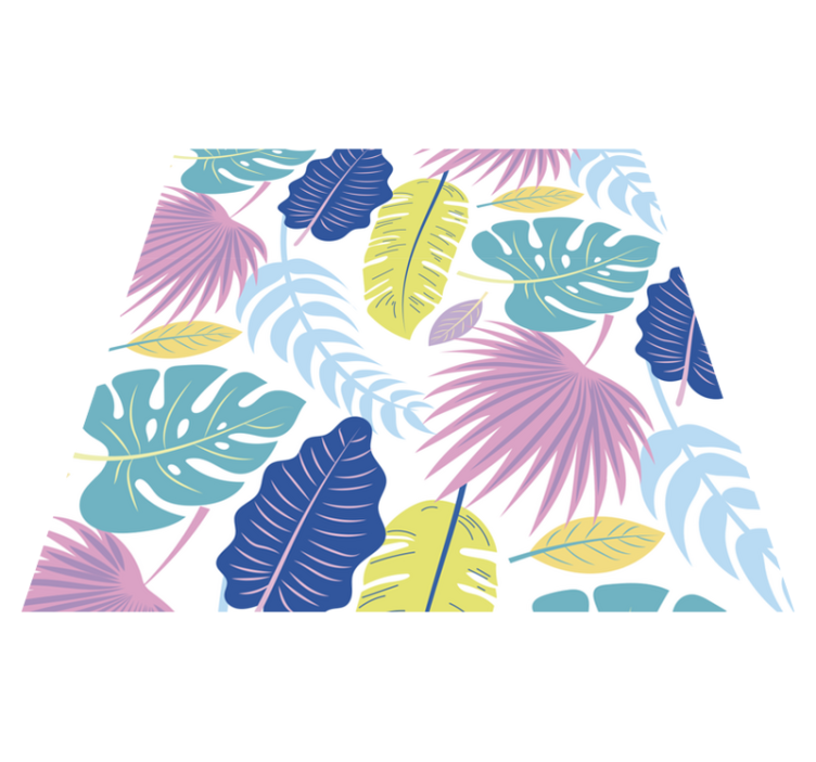 Vinyl tapijt natuur kleurrijke bladpatronen - TenStickers