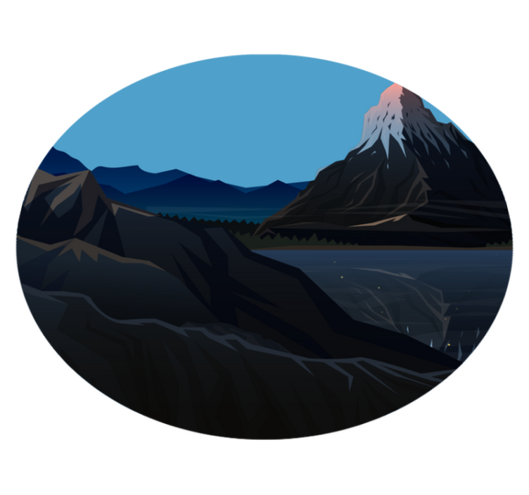 Vinyl tapijt natuur berglandschap uitzicht - TenStickers