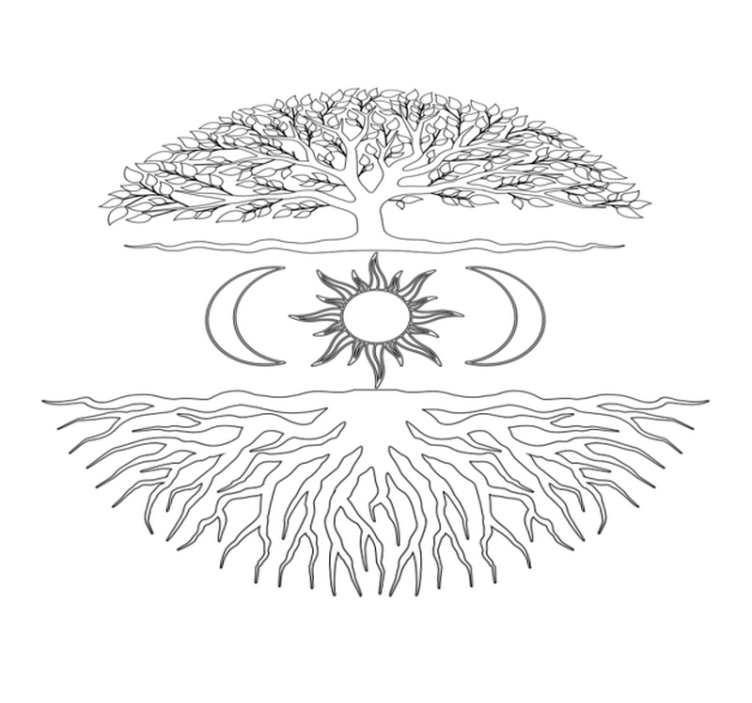 Vinyl tapijt natuur boomwortelsysteem - TenStickers