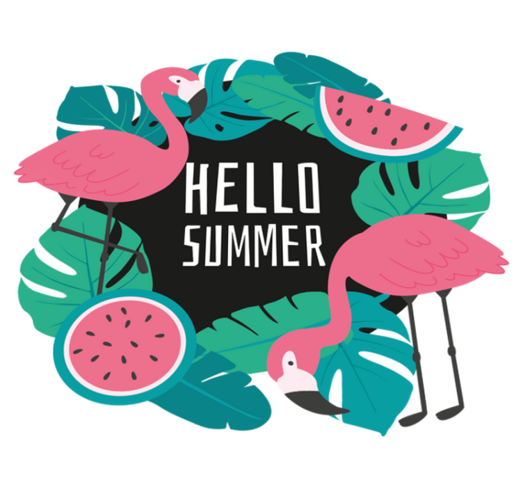 Vinyl tapijt natuur tropisch flamingo ontwerp - TenStickers