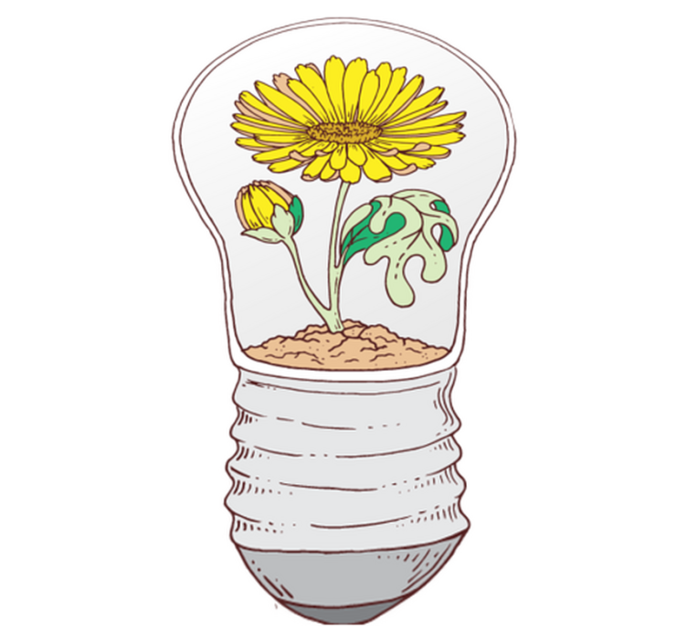 Vinyl tapijt natuur blooming light bulb - TenStickers