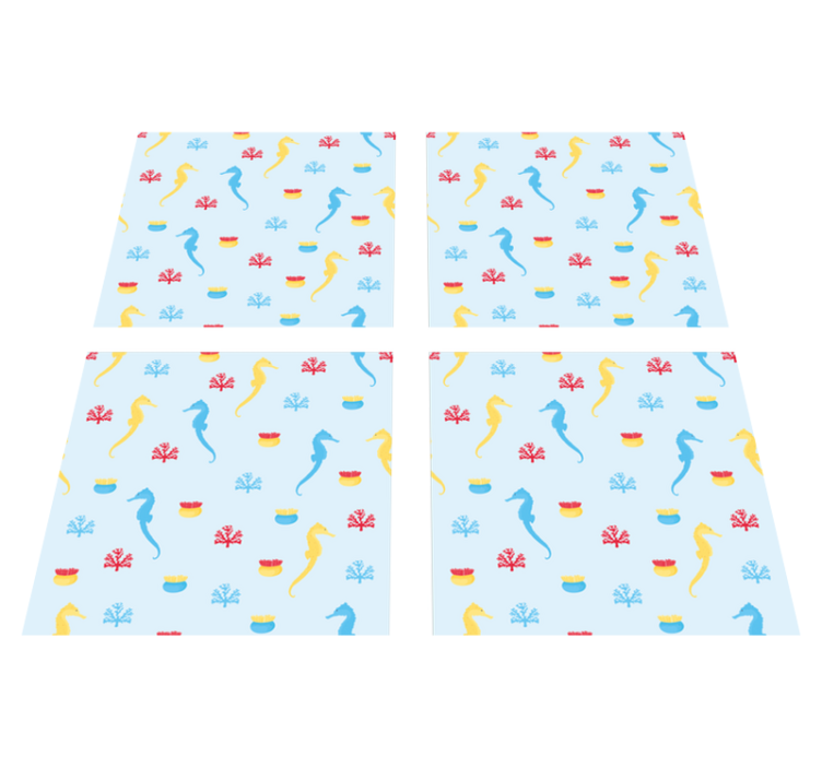 Vinyl tapijt natuur zeepaard natuur spetter - TenStickers