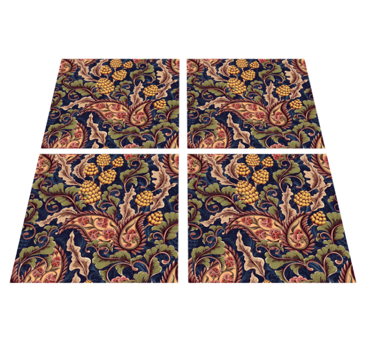 Vinyl tapijt natuur met bloemenmotief - TenStickers