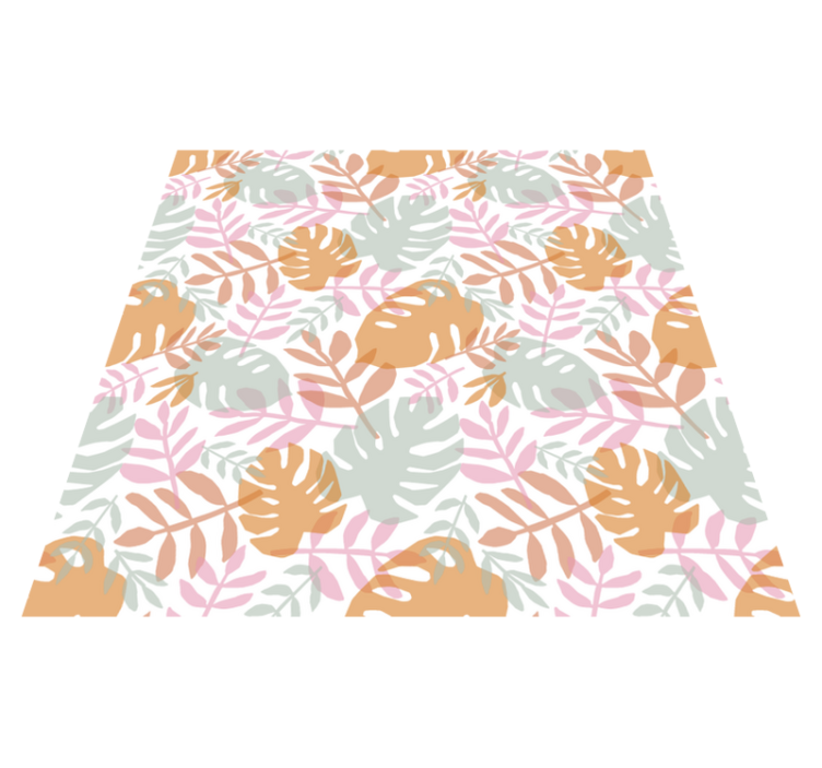 Vinyl tapijt natuur bladmotief in groen - TenStickers