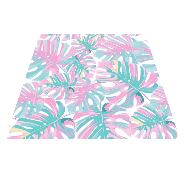 Vinyl tapijt bloemen en planten monstera deliciosa - TenStickers