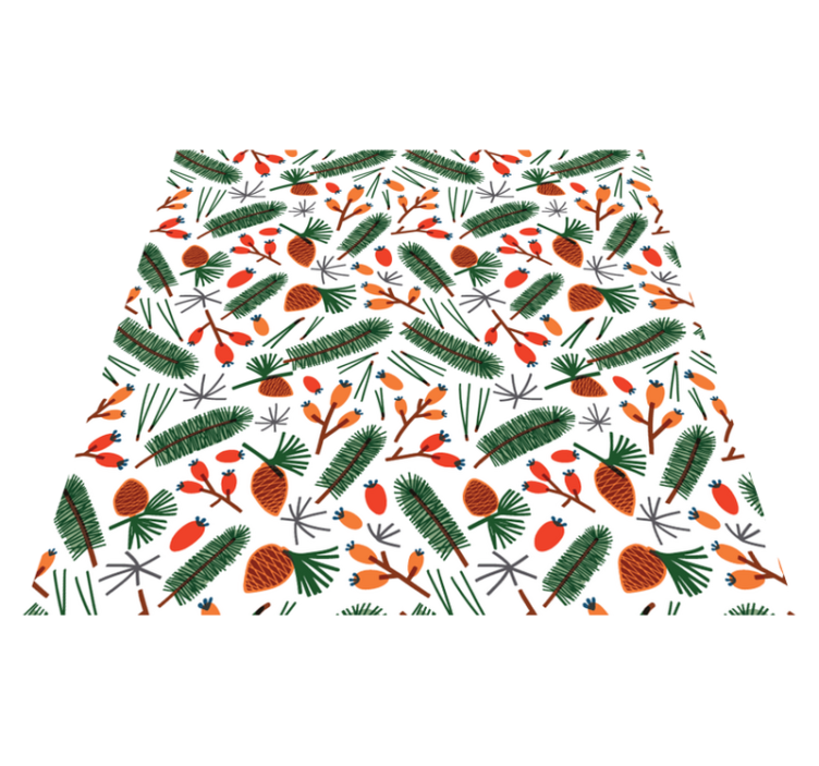 Vinyl tapijt bloemen en planten herfstbladpatronen - TenStickers