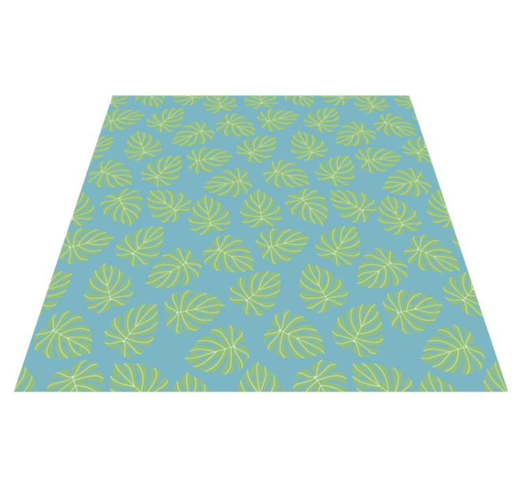 Vinyl tapijt bloemen en planten zomergroen bladontwerp - TenStickers