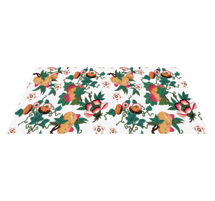 Vinyl tapijt bloemen en planten multicolor zomerprint - TenStickers