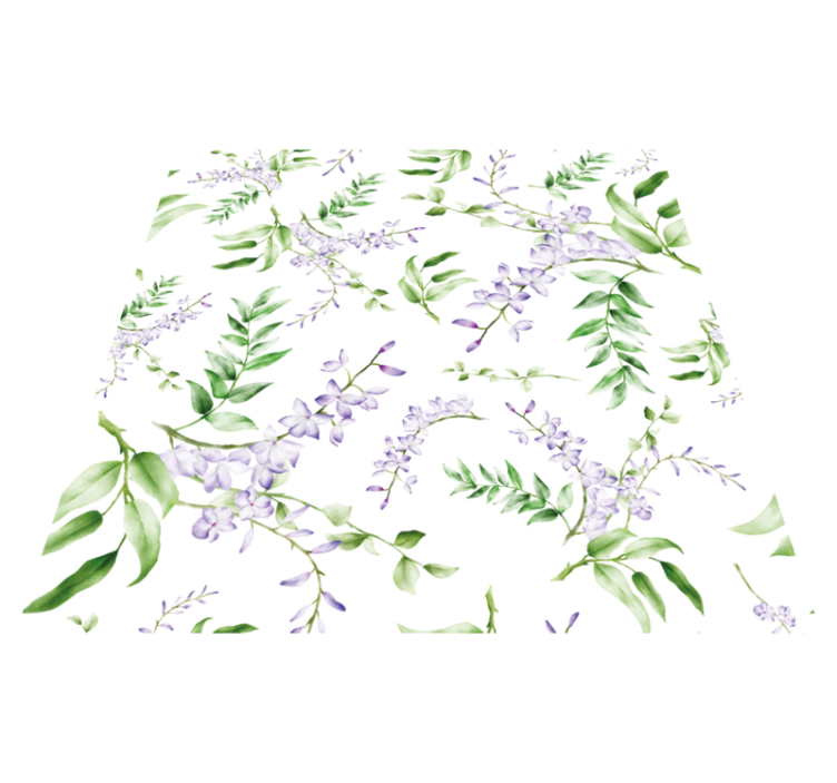 Vinyl tapijt bloemen en planten lavendel motief - TenStickers