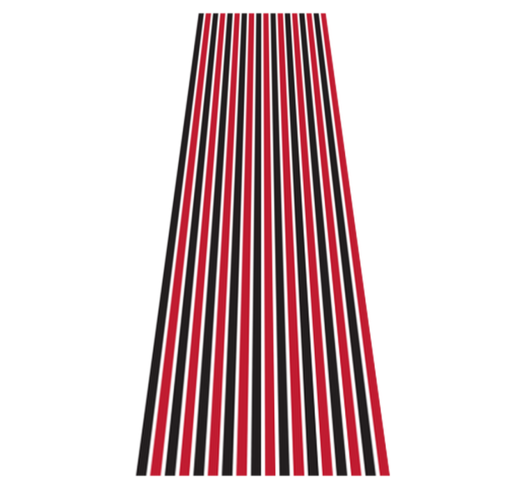 Vinyl tapijt slaapkamer zwart-rood verticaal patroon - TenStickers