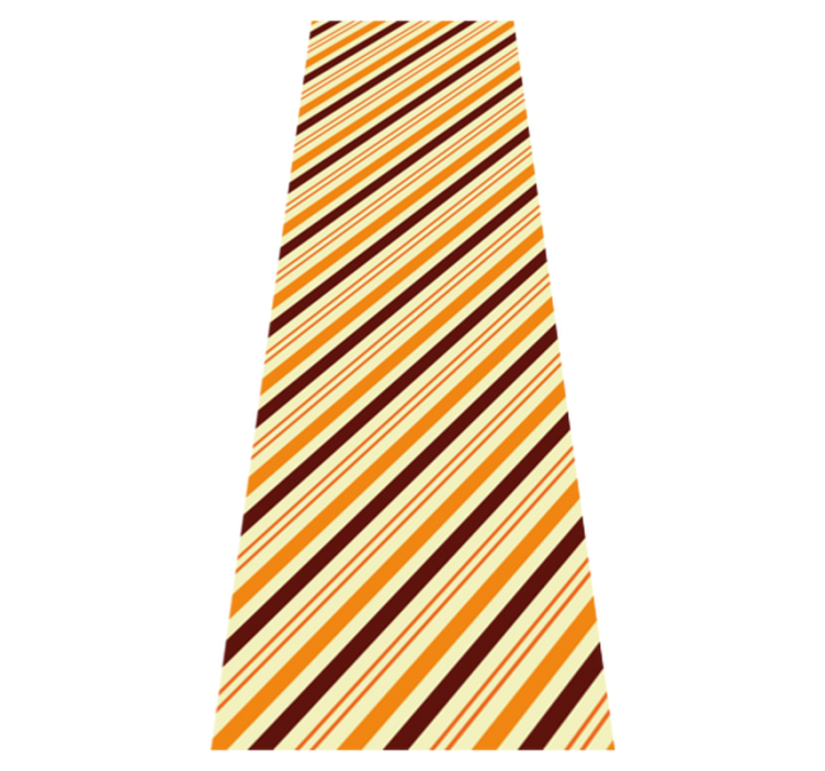 Vinyl tapijt slaapkamer retro oranje en bruine patroon - TenStickers